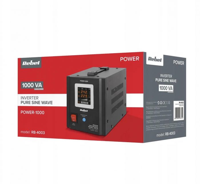 Джерело Аварійного Живлення UPS Rebel Power 1000 12V/230V RB-4003 - Надійний Захист для Ваших Електронних Пристроїв - Зображення 4