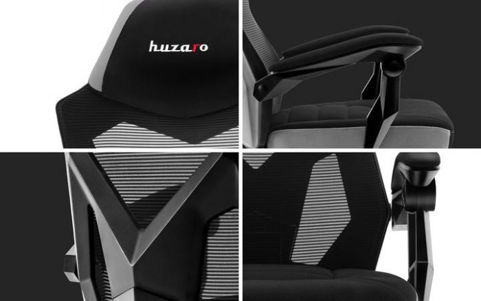 Геймерське Крісло Huzaro Combat 3.0 Black-Grey - Комфорт та Підтримка для Геймерів - Зображення 7