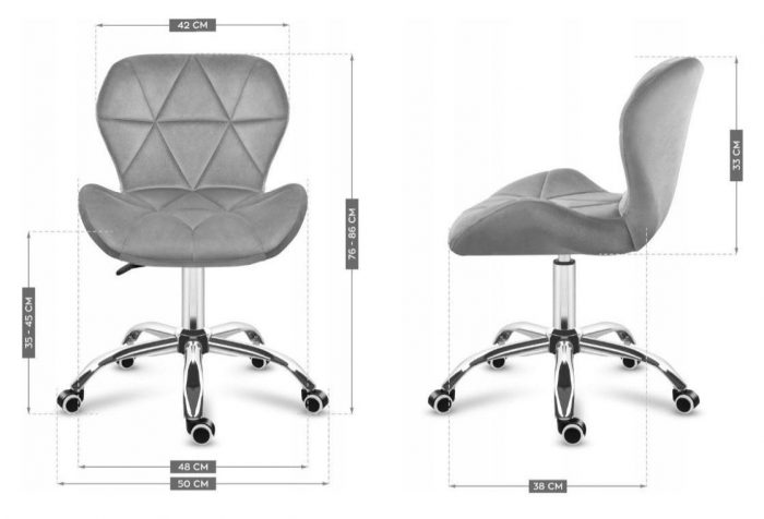 Комп'ютерне Крісло VASTO OFFICE VELVET BLUE - Стильне і Зручне для Офісу - Зображення 6