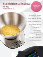Ваги кухонні з чашею Mesko MS 3152 - Зображення 3