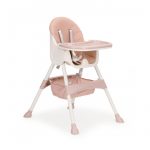 Стільчик для годування 2 в 1 з 5-точковими ременями ECOTOYS HC-823 рожевий-зручність і безпека для малюка - Зображення 2