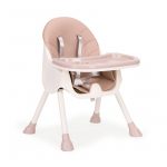 Стільчик для годування 2 в 1 з 5-точковими ременями ECOTOYS HC-823 рожевий-зручність і безпека для малюка - Зображення 3