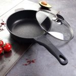 Сковорідка Tiross TS 1237 з кришкою 24 см з литого алюмінію та антипригарним мармуровим покриттям - Зображення 2