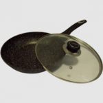 Легка сковорода з антипригарним покриттям Marble і кришкою Tiross діаметром 20 см - Зображення 5