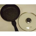 Легка сковорода з антипригарним покриттям Marble і кришкою Tiross діаметром 20 см - Зображення 2