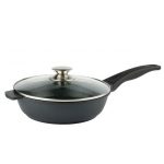 Сковорідка Tiross TS 1238 28 см з мраморним покриттям і кришкою для дбайливого приготування їжі