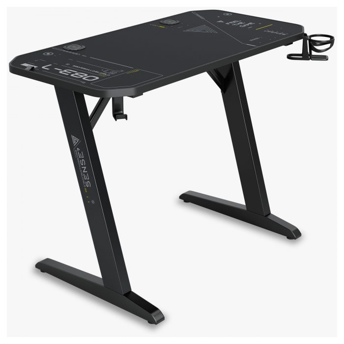 Ігровий стіл SENSE7 Nomad Cybernetic Black 120x60 см-Максимальний Комфорт для Геймерів - Зображення 2