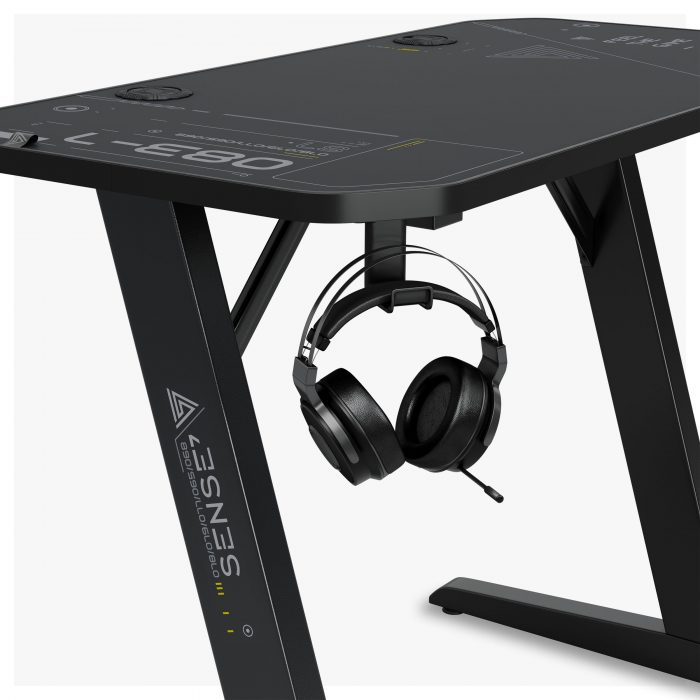 Ігровий стіл SENSE7 Nomad Cybernetic Black 120x60 см-Максимальний Комфорт для Геймерів - Зображення 7