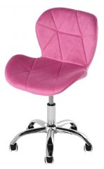 Офісне крісло оксамитове рожеве OTE Стиль для сучасного інтер'єру - Зображення 3
