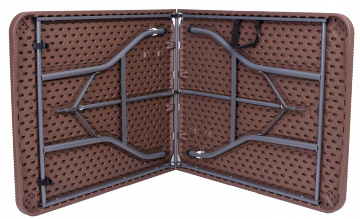 Розкладний стіл туристичний коричневий / ротанг Комфорт і стиль для вашого відпочинку - Зображення 3