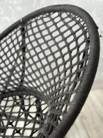 Розкладне крісло-гамак гніздо лелеки з подушкою графітове Комфорт і стиль для вашого відпочинку - Зображення 4