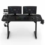 Ігровий стіл SENSE7 Nomad Cybernetic Black 140x60 см Поєднання сучасного дизайну та функціональності для геймерів" - Зображення 2