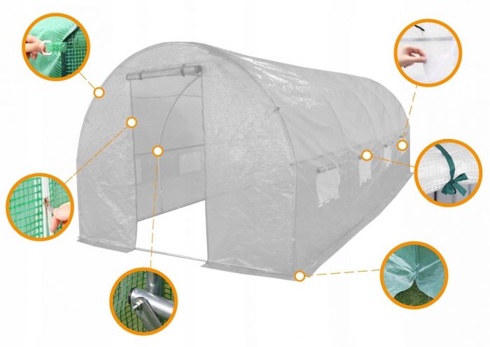 Садова теплиця Dollo Garden 400 х 250 х 200 см 10 м² Максимальний комфорт для вирощування ваших рослин - Зображення 2