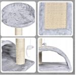 Кігтеточка та Лежанка для Кота з Оглядовим Майданчиком, 2 Рівня Memflow-Комфорт та розваги для вашого улюбленця - Зображення 3