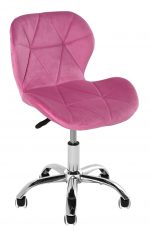 Офісне крісло оксамитове рожеве OTE Стиль для сучасного інтер'єру