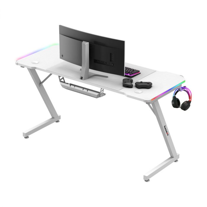 Ігровий стіл Huzaro Hero 3.3 White RGB Максимальний комфорт і функціональність - Зображення 4