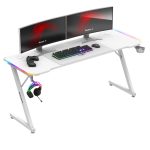 Ігровий стіл Huzaro Hero 4.8 White RGB Сучасний дизайн та яскраві акценти