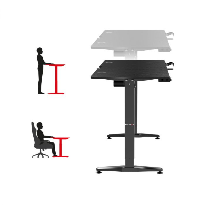 Геймерський електричний стіл Huzaro Hero 8.5 Ідеальний вибір для геймерів та креативних професіоналів з стильним дизайном - Зображення 7