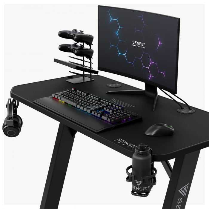 Геймерський стіл SENSE7 Nomad Classic Black 100x50 см Простір та зручність - Зображення 5