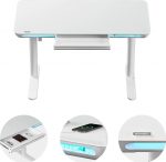 Ігровий стіл електричний SENSE7 Nomo білий Регульована висота для комфорту та ефективності - Зображення 3