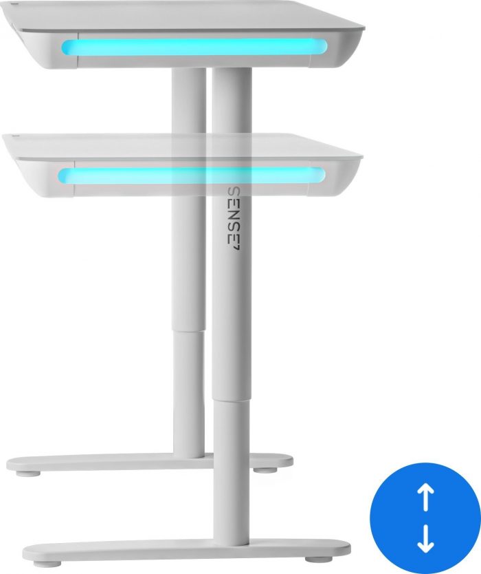 Ігровий стіл електричний SENSE7 Nomo білий Регульована висота для комфорту та ефективності - Зображення 4
