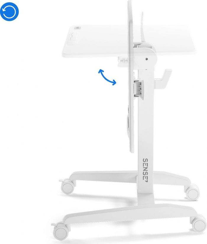 Ігровий мобільний стіл SENSE7 білий Компактність стиль та зручність для геймерів - Зображення 3