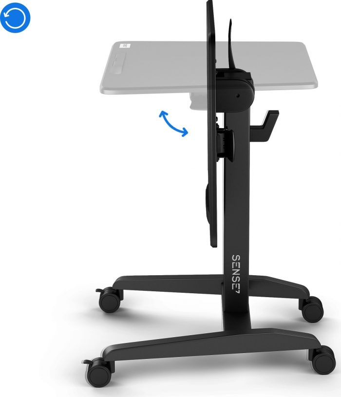 Ігровий мобільний стіл SENSE7 desk Black 70 см x 52 см чорний - Зображення 3