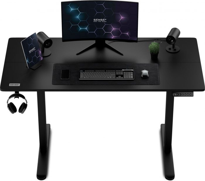 Геймерський стіл SENSE7 Nojo Black 140x70 см ідеальний стіл для комфортного ігрового процесу - Зображення 6