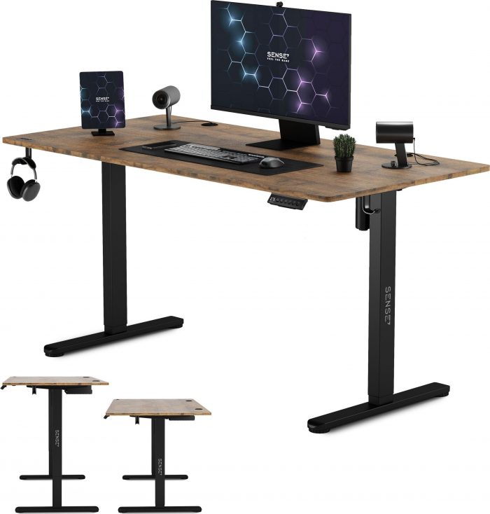 Ігровий стіл SENSE7 Nojo Wenge 140x70 см Елегантність і комфорт для геймерів у темному відтінку - Зображення 3