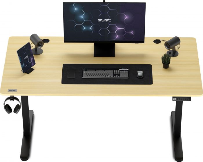 Геймерський стіл SENSE7 Nojo Pine 140x70 см чорні ніжки - Зображення 5