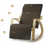 Крісло-качалка Sofotel Suzi коричневе Ідеальне поєднання комфорту та елегантності для вашого інтер'єру - Зображення 3