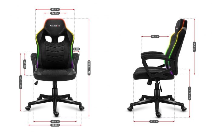 Геймерське крісло Huzaro Force 2.5 RGB Комфорт, стиль та яскраві ефекти для справжніх геймерів - Зображення 7