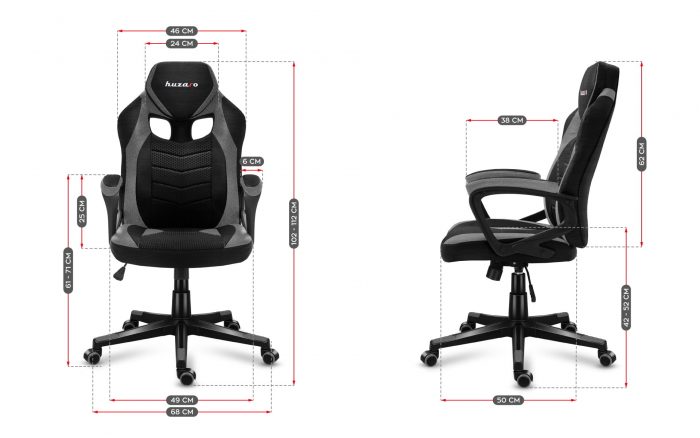 Геймерське крісло Huzaro FORCE 2.5 Grey Грайте Довше, Грайте Зручніше - Зображення 6