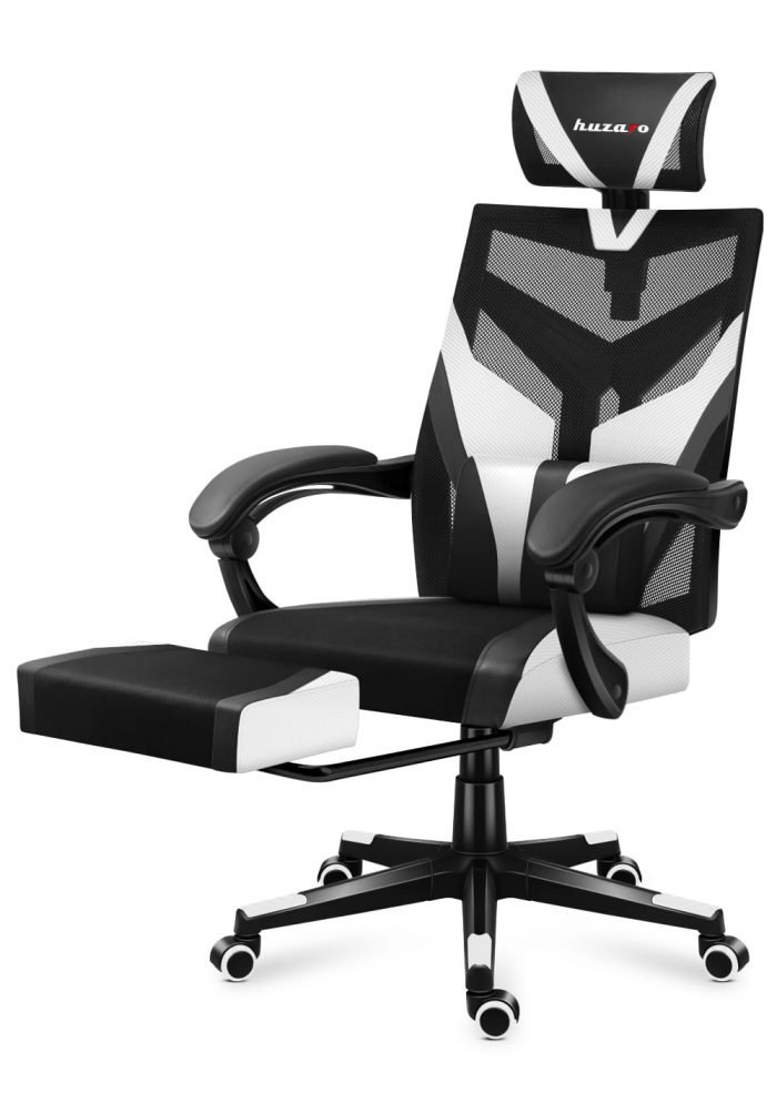Геймерське крісло Huzaro Combat 5.0 White Ергономіка та стиль - Зображення 4