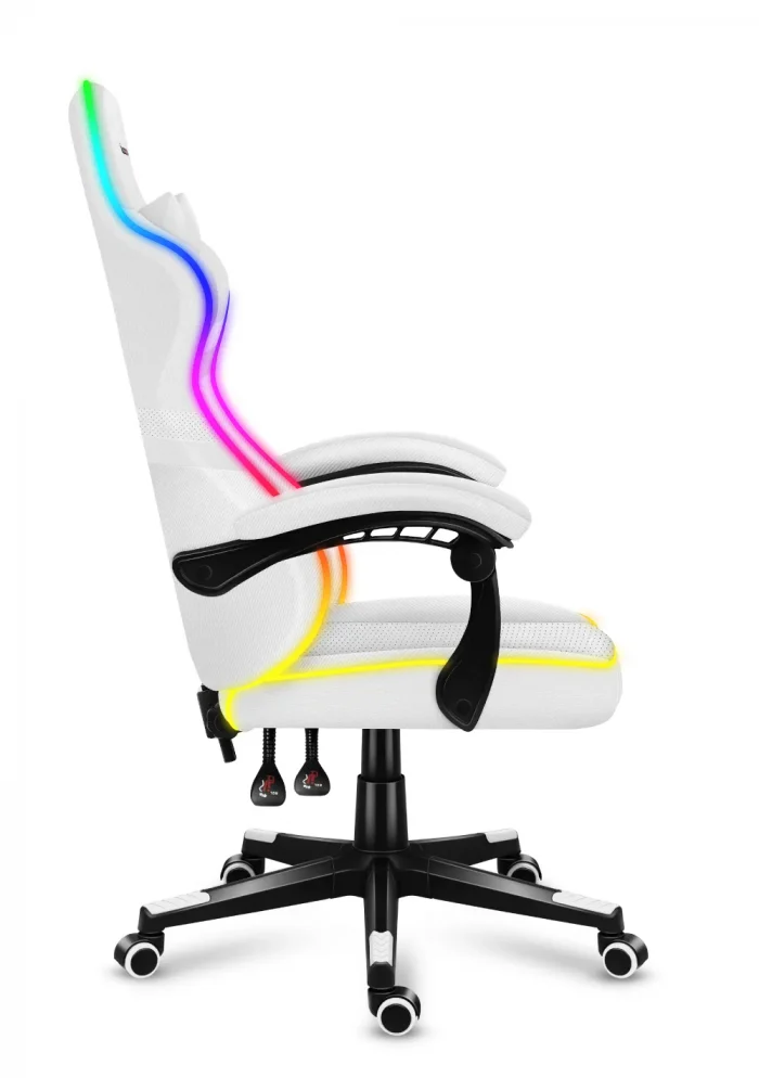 Геймерське крісло HUZARO FORCE 4.4 RGB White елегантний дизайн і RGB-підсвітка для максимуму - Зображення 7