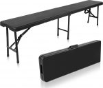 Лавка розкладна садова Heckermann ZD183 Black 183x28x43см - Зображення 2