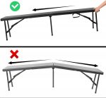 Лавка розкладна садова Heckermann ZD183 Black 183x28x43см - Зображення 3