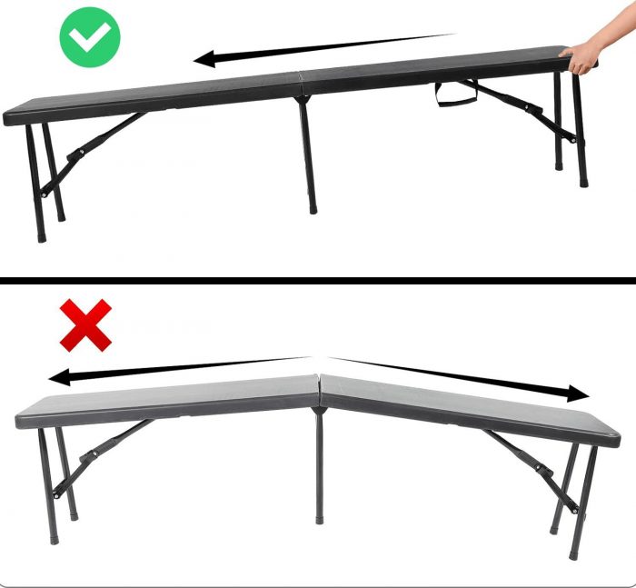 13255985_6_f Лавка розкладна садова Heckermann ZD183 Black 183x28x43см - Зображення 3