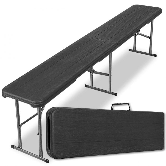 3451lawka_cateringowa_skladana_w_walizke_woodland_czarna__12_ Лавка розкладна садова WOODLAND 183x28x43см чорна - Зображення 1