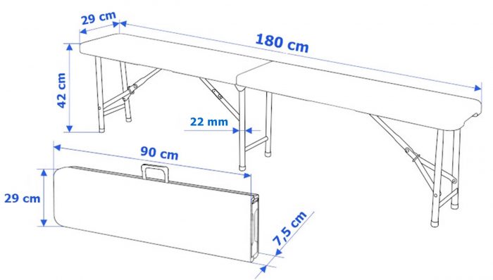 4306lawka_cateringowa_rattan_czarna___14_ Лавка розкладна садова eHokery 180x28x43см чорний ротанг - Зображення 6