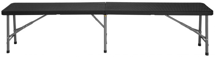 4306lawka_cateringowa_rattan_czarna___2_ Лавка розкладна садова eHokery 180x28x43см чорний ротанг - Зображення 3