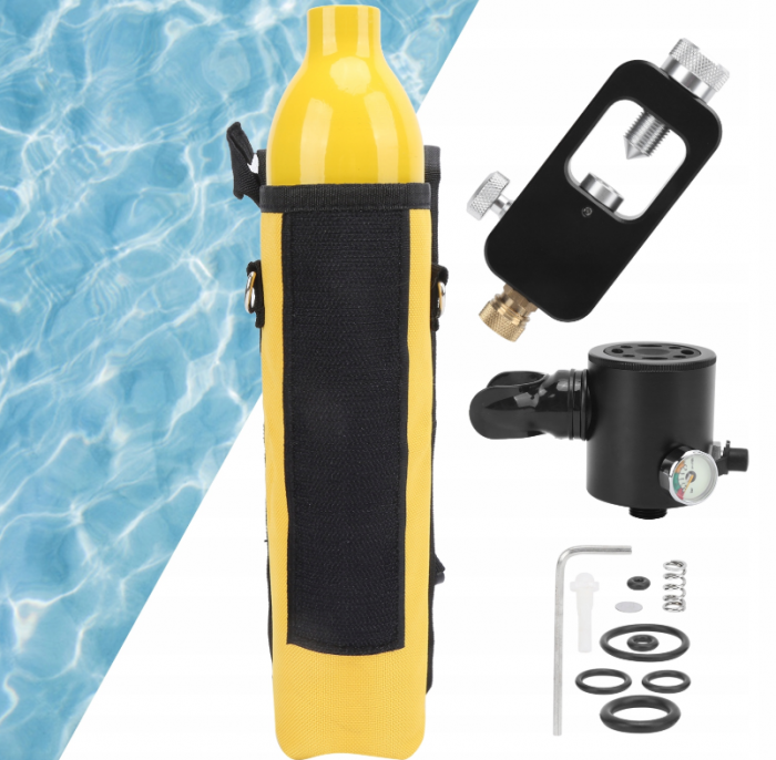 Кисневий балон, 0,5 л для підводного плавання жовтий - Зображення 4