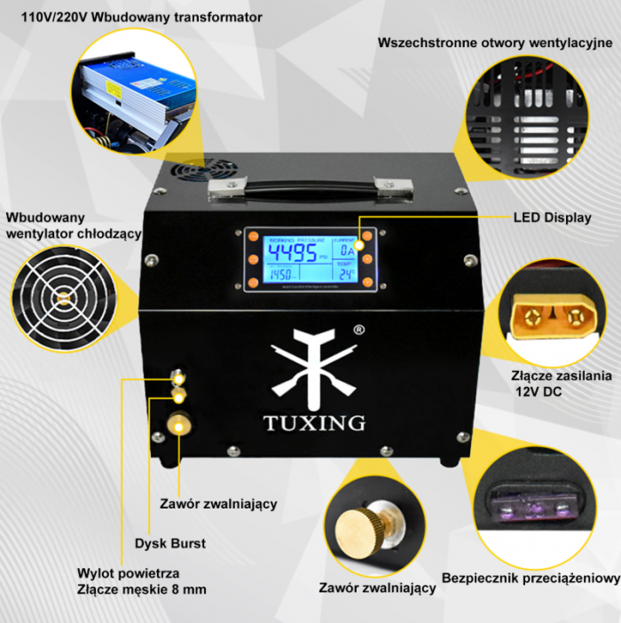 Компресор TUXING 4500Psi/300Bar PCP - Зображення 5