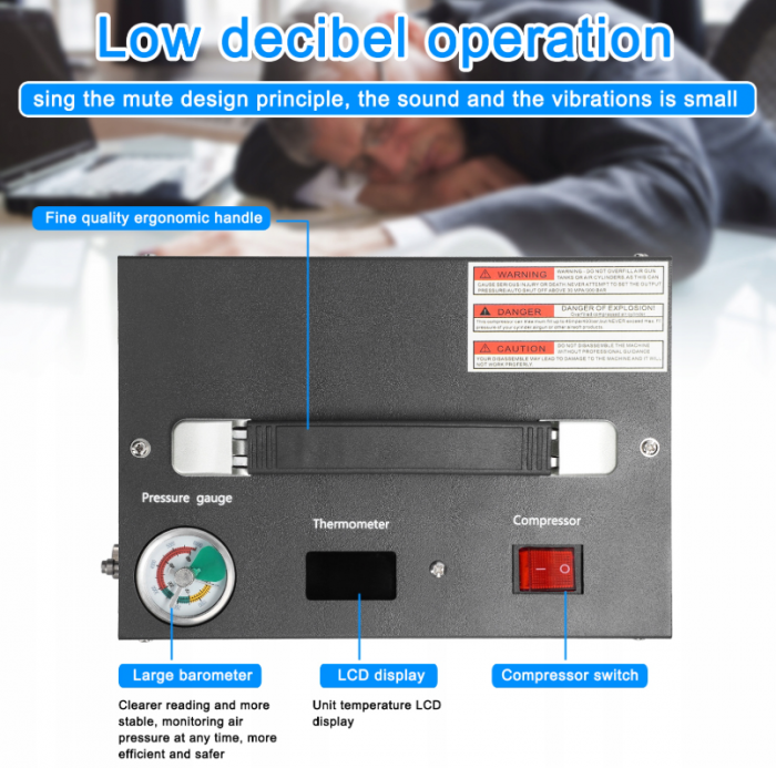 Повітряний компресор високого тиску 4500PSI Потужність і ефективність - Зображення 3