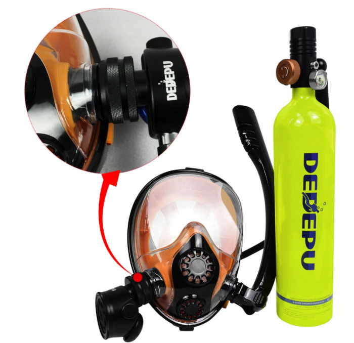 Набір для дайвінгу DEDEPU циліндр 1л - Зображення 3