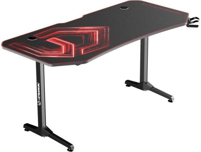Ігровий комп'ютерний стіл ULTRADESK FRAG Xxl Red 160x75 см-Просторий та стильний - Зображення 2