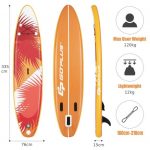 Дошка SUP Costway SP37553-L з веслом 335 см -Ідеальний вибір для активного відпочинку - Зображення 2