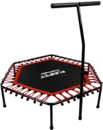 Батут для фітнесу з ручкою FunFit 130 см Red-Компактний та ефективний тренажер - Зображення 3