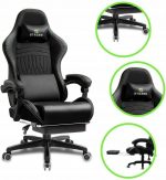 Геймерське крісло STAZER EAGLE Чорно-зелений- елегантний дизайн і комфорт - Зображення 3