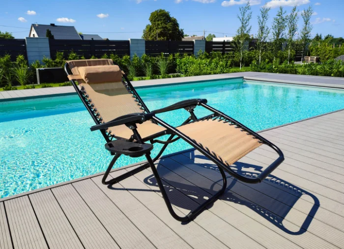 Розкладний лежак 2в1 eHokery ORION бежевий- Елегантний дизайн та комфорт для вашого відпочинку на пляжі та в саду - Зображення 2